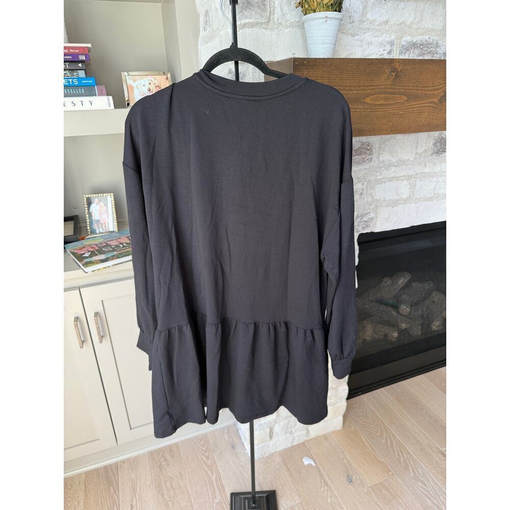 Sanctuary Women's Black Ruffle Casual Mini Dress Size M - Picture 3 of 6